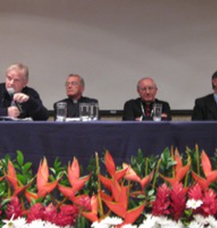 L'incontro di presentazione della mostra sulle <br> Reducciones, con padre Aldo Trento. 