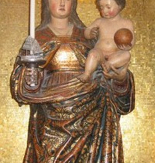 La statua di Nostra Signora di Bonaria.
