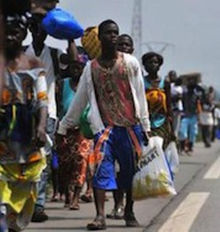 Profughi della Costa d'Avorio. 