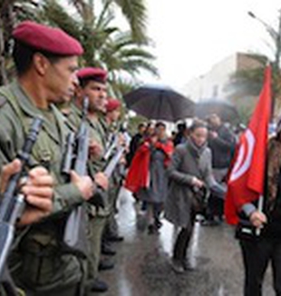 Manifestazioni a Tunisi.