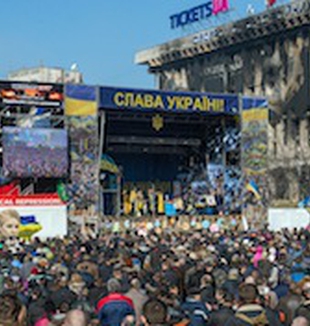 Piazza Maidan a Kiev.