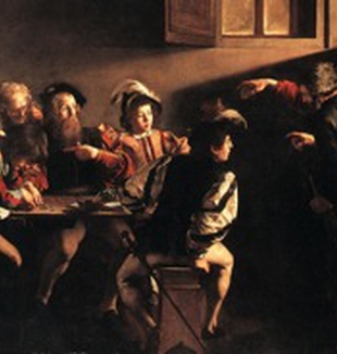 Caravaggio, <em>La Vocazione di san Matteo.</em>