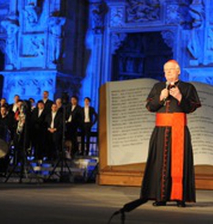 Il cardinale Scola all'evento "Tutti siete invitati". <br>© Pino Franchino.