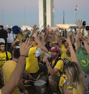 Manifestazione di piazza a Brasilia. 