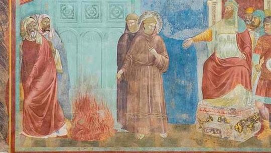 Giotto, ''Francesco incontra il Sultano'' (Assisi, Basilica di San Francesco)